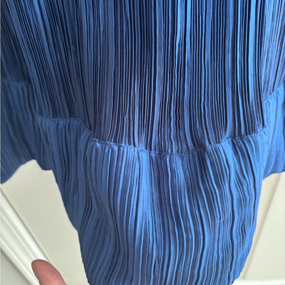 Stunning Plisse Minidress from Anthropologie. Size Large, EUC. Cobalt blue. - Picture 5 of 9